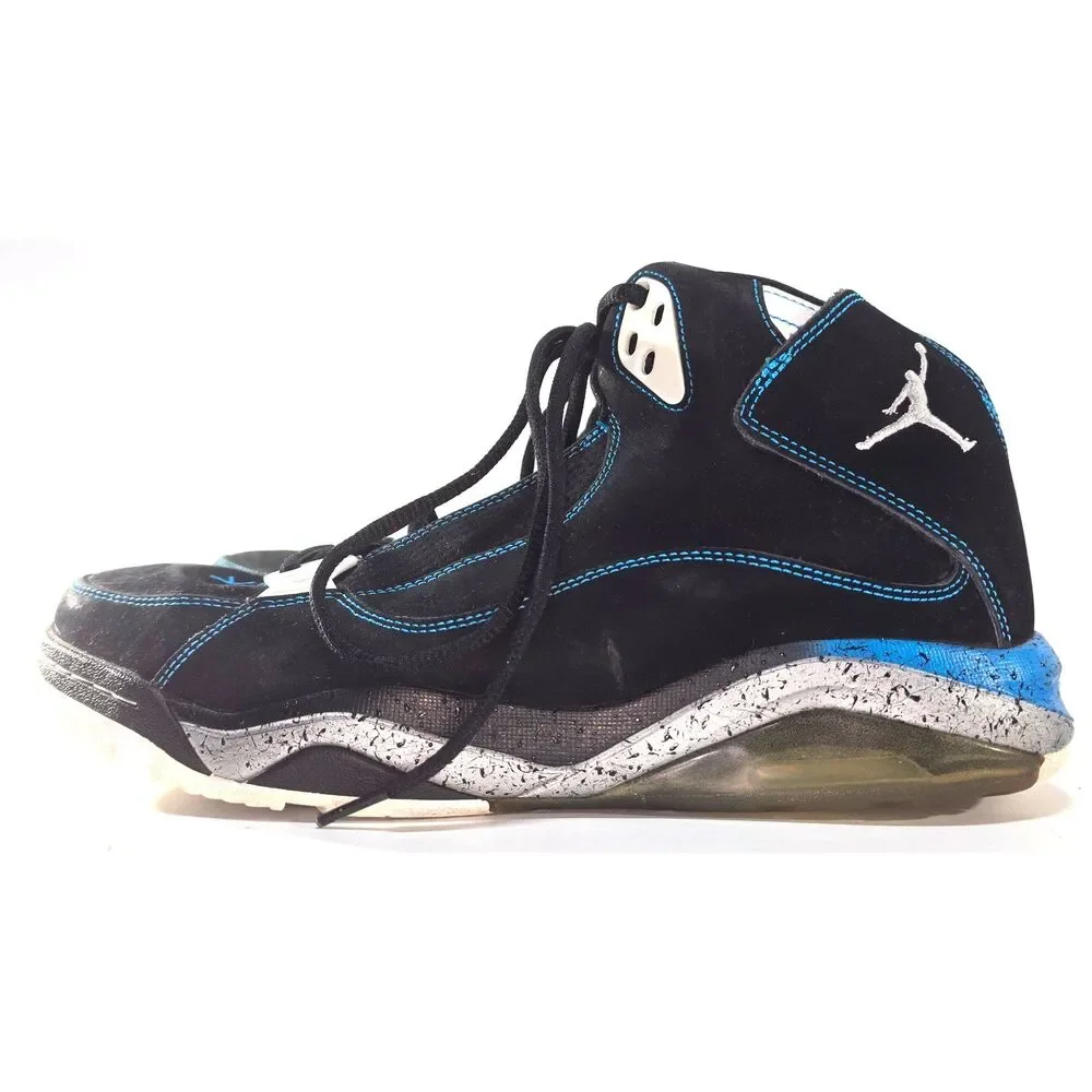 Jordan Flight 45 High Men's Size 12 Black Orion Blue Sneakers 375512-001